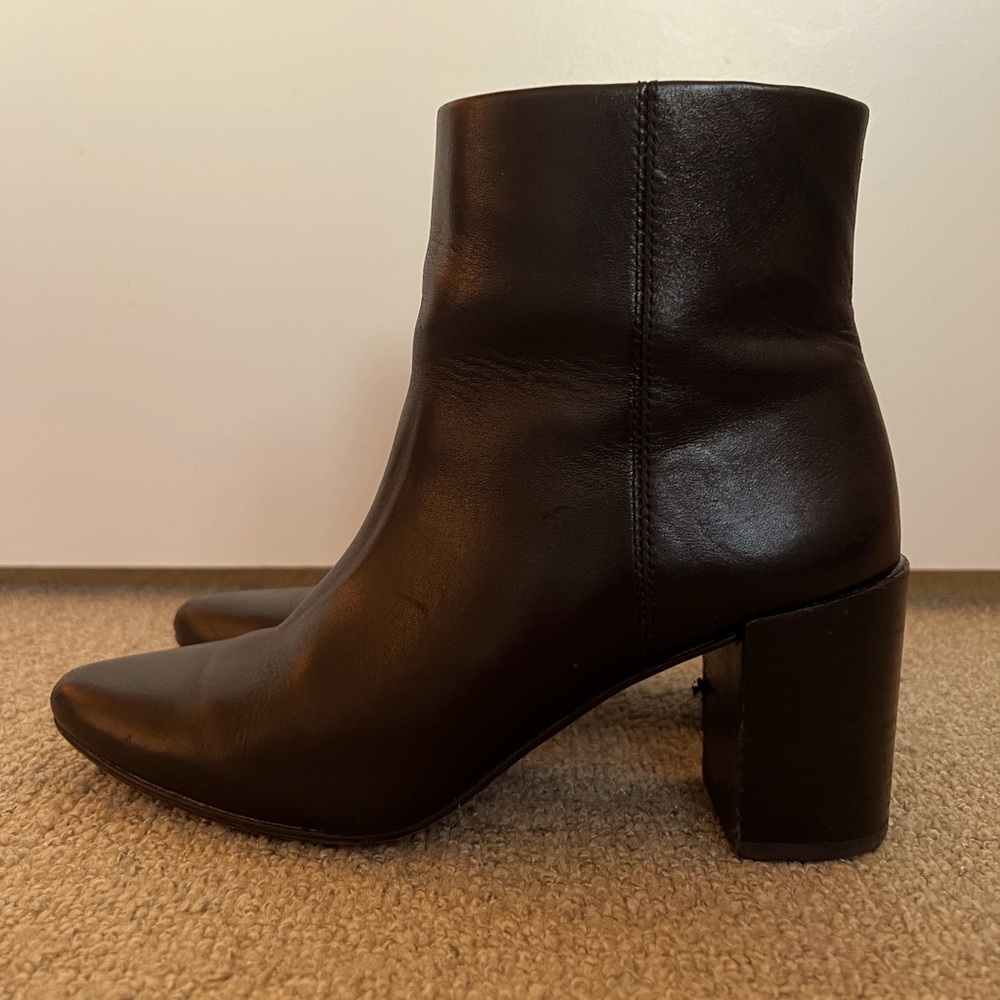 Madewell Black Fiona Leather Boot 6.5